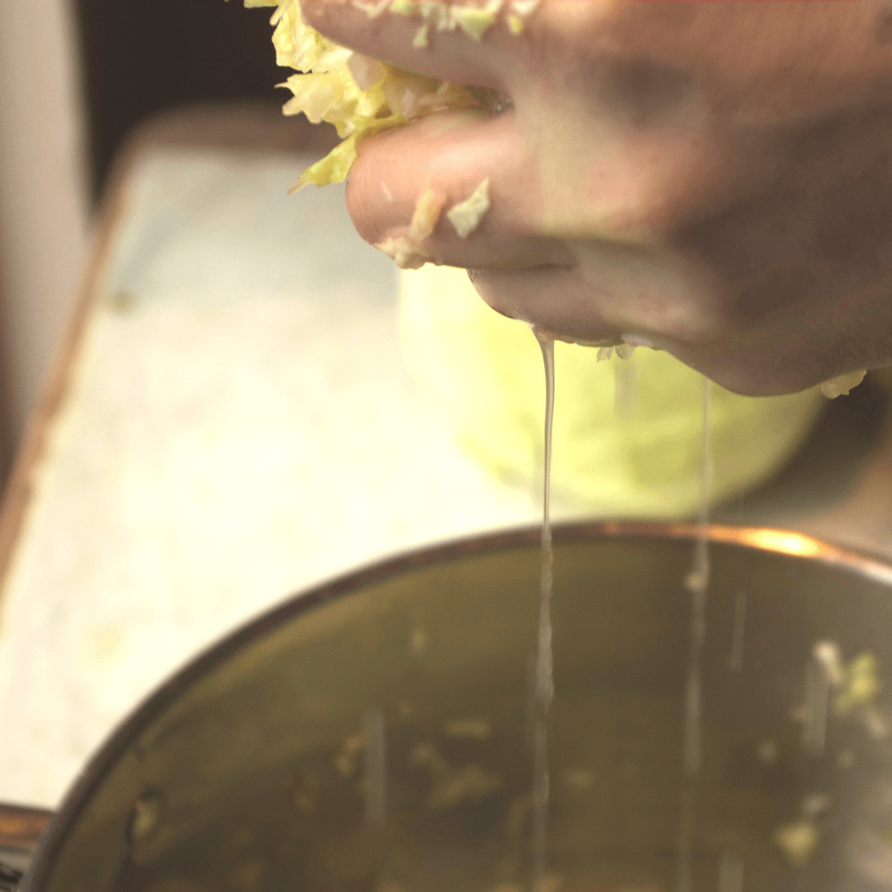 You’ll know you’re nearly there when you can easily squeeze the juice from a handful of cabbage.