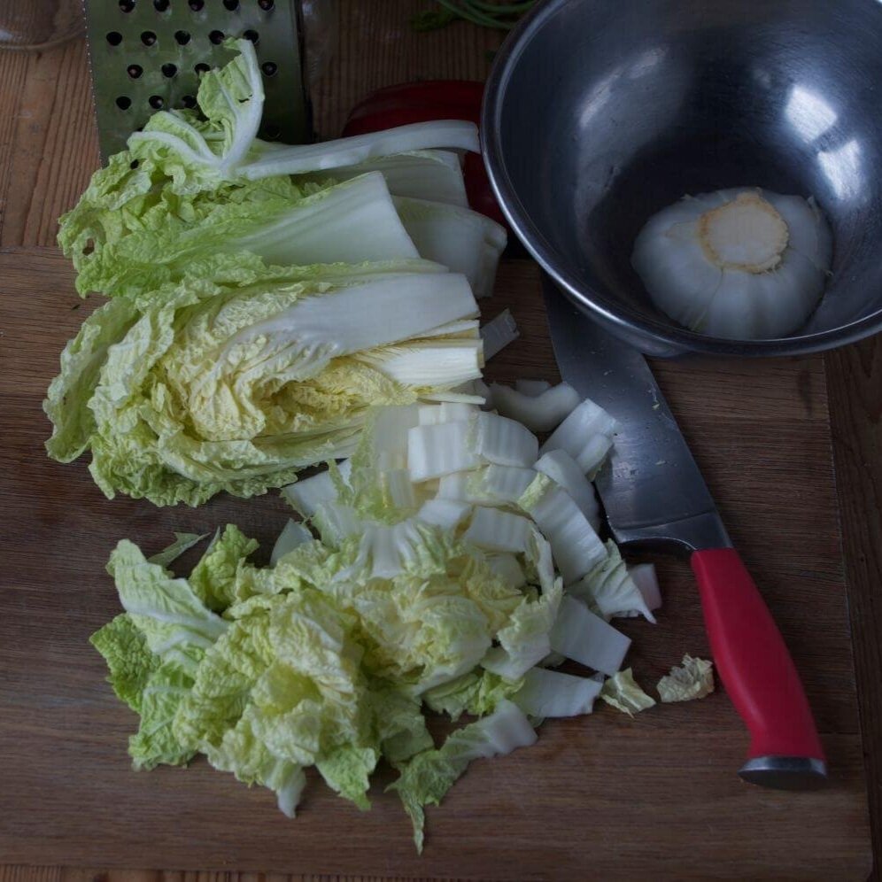 Chop cabbage