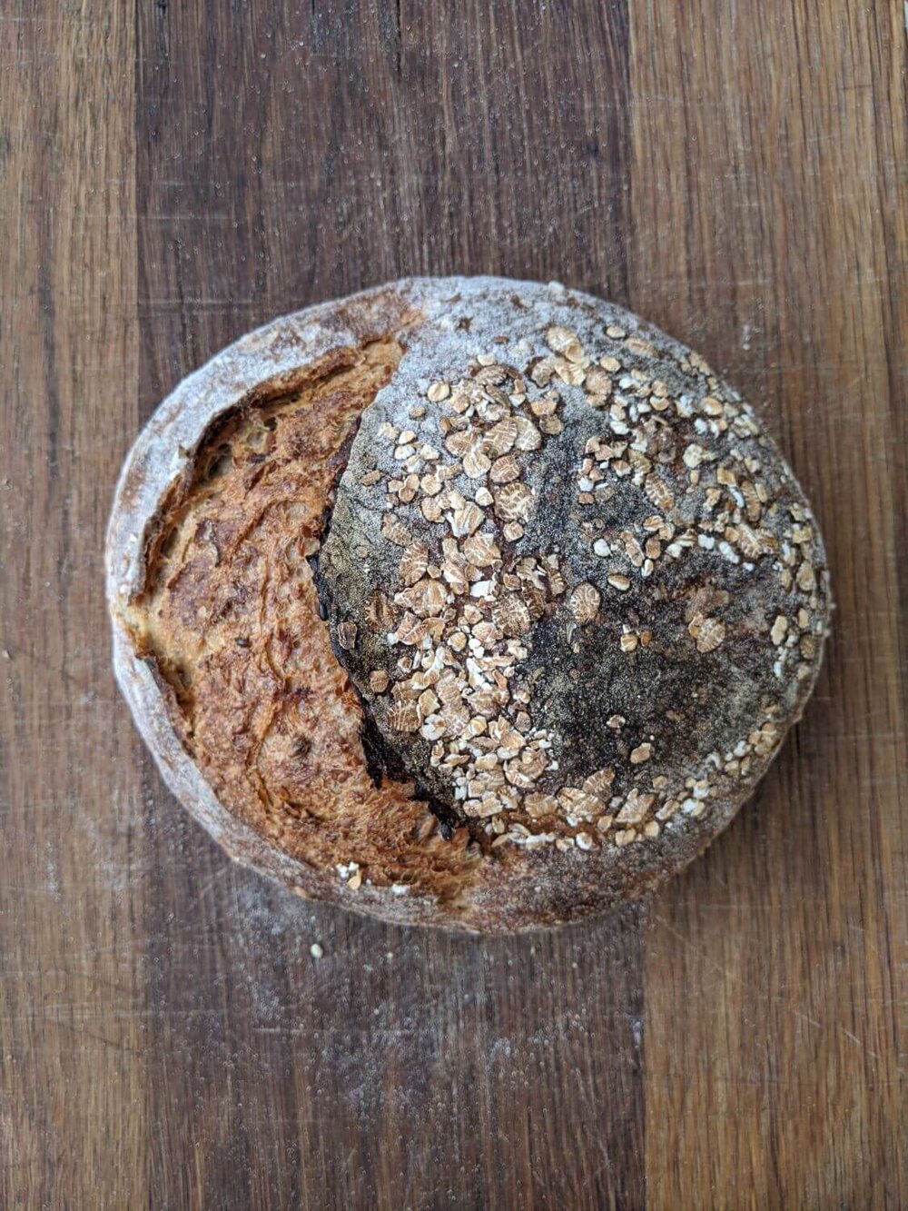 Loaf of porridge bread