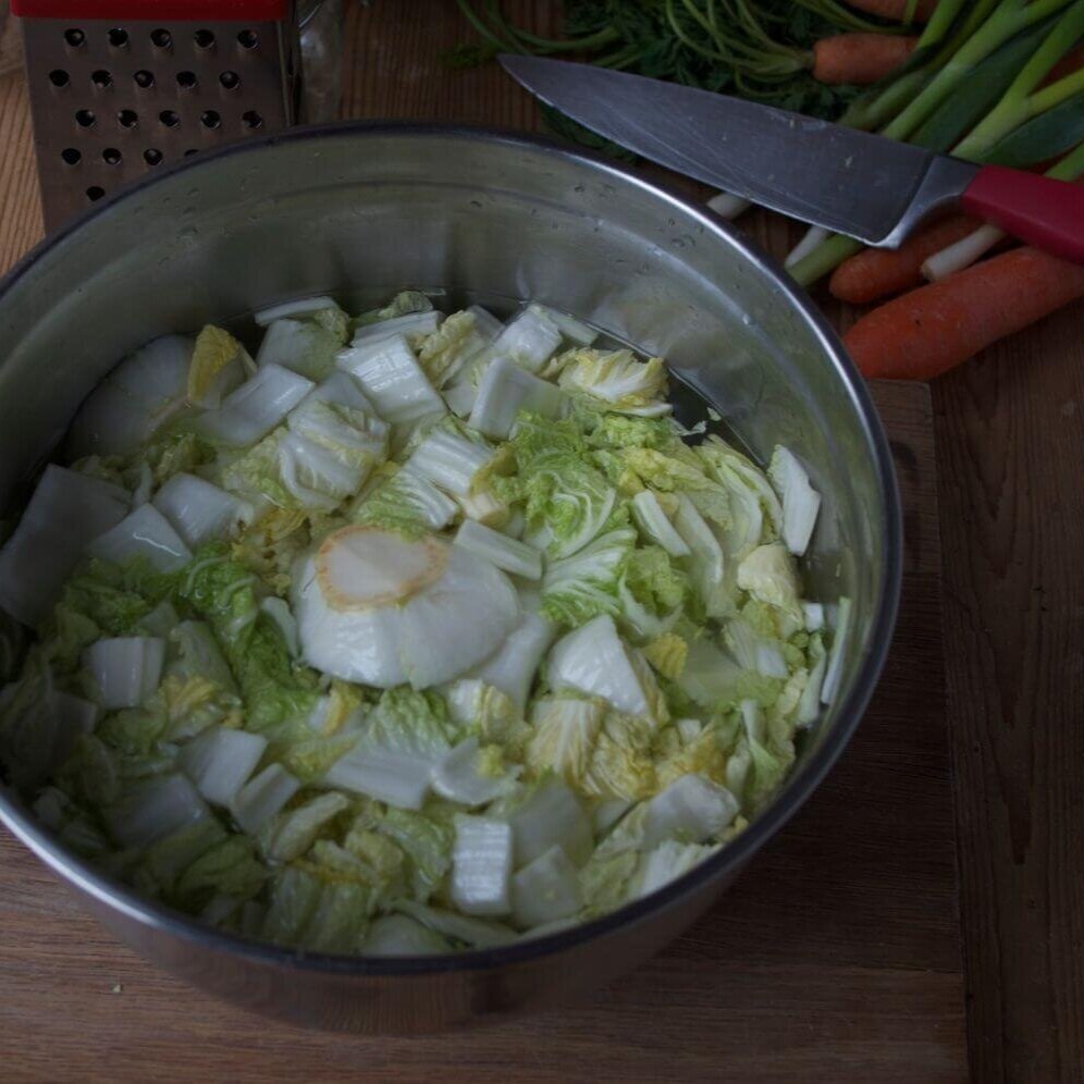Soak cabbage